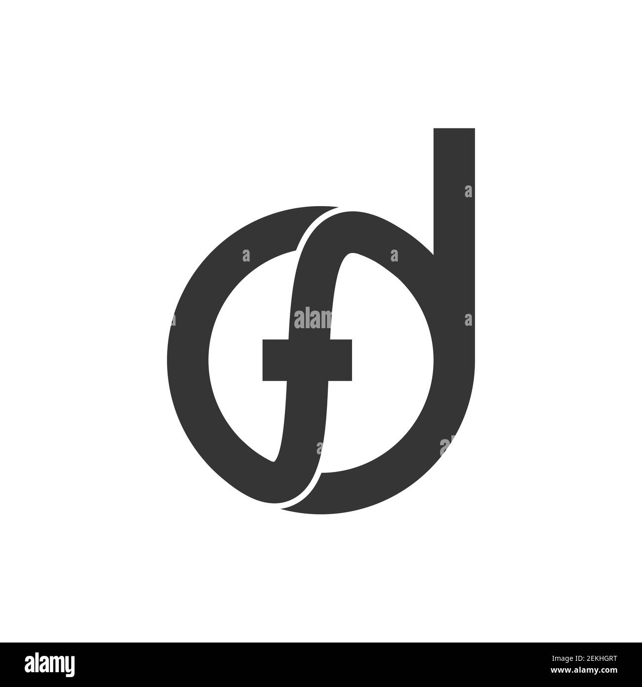 Initial fd letter logo vector template design. Linked letter df logo ...