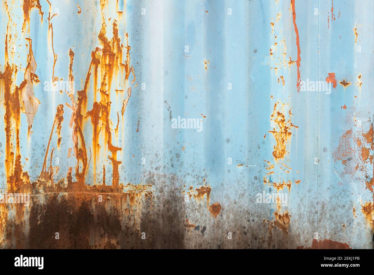 Sheet of painted rusting metal Stock Photo Alamy