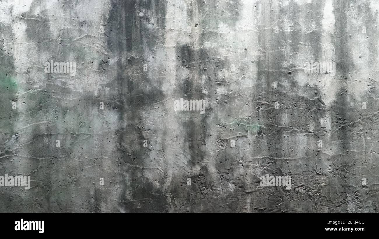 White Gunge Dirty Cracked Cement Wall Texture Stock Photo