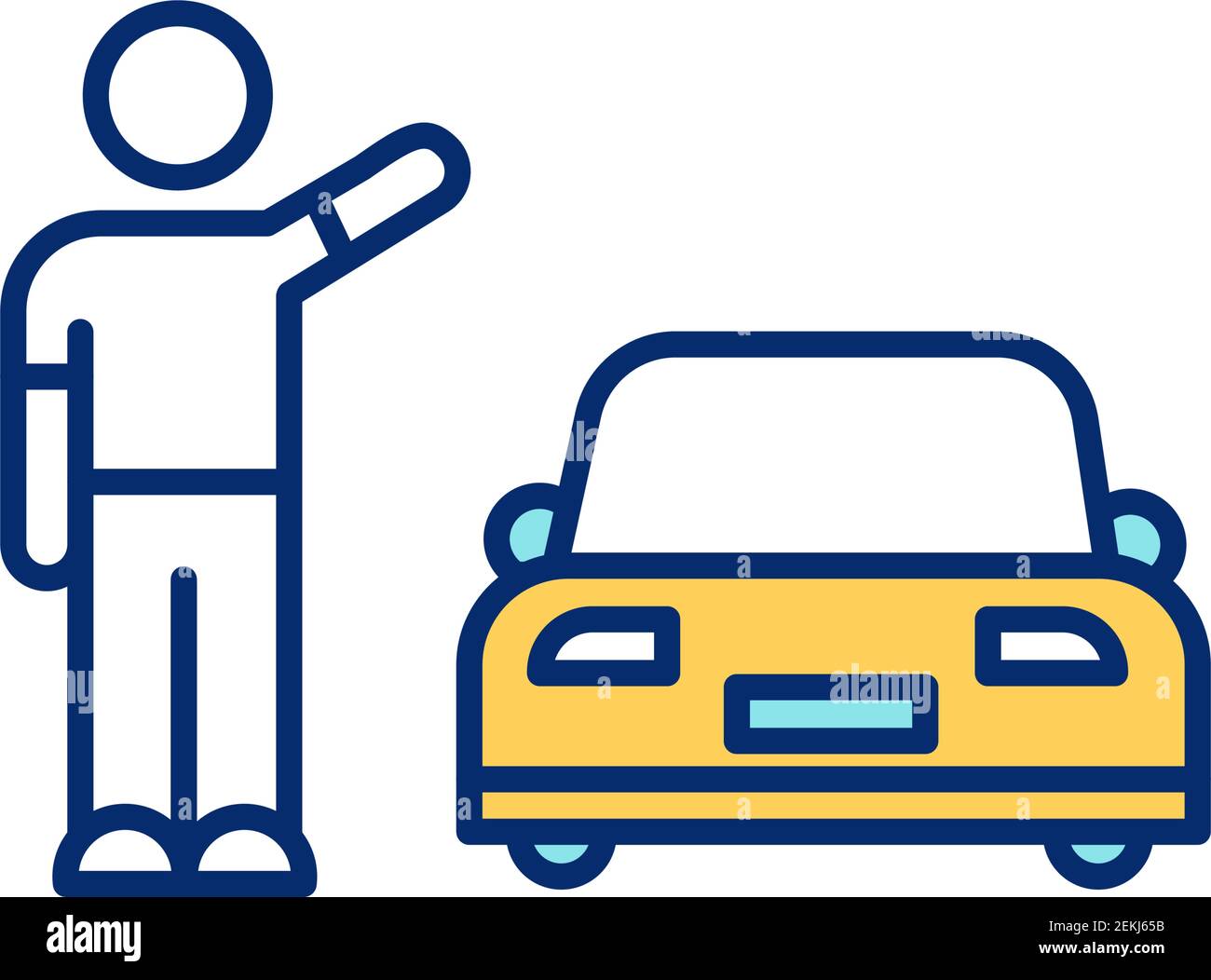 Hitchhiking RGB color icon Stock Vector Image & Art Alamy