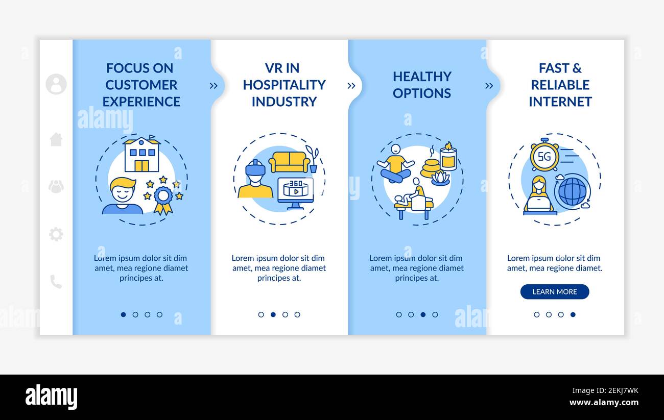 Business travel trends onboarding vector template Stock Vector