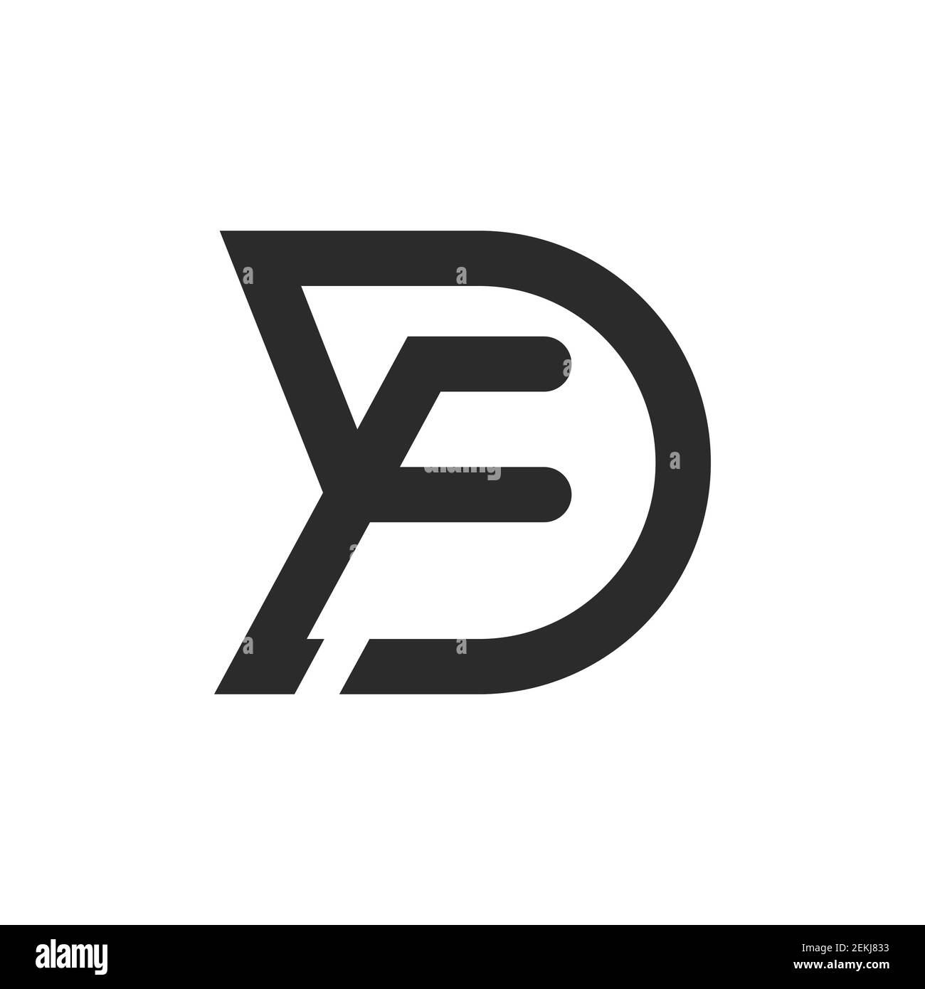 Initial fd letter logo vector template design. Linked letter df logo ...