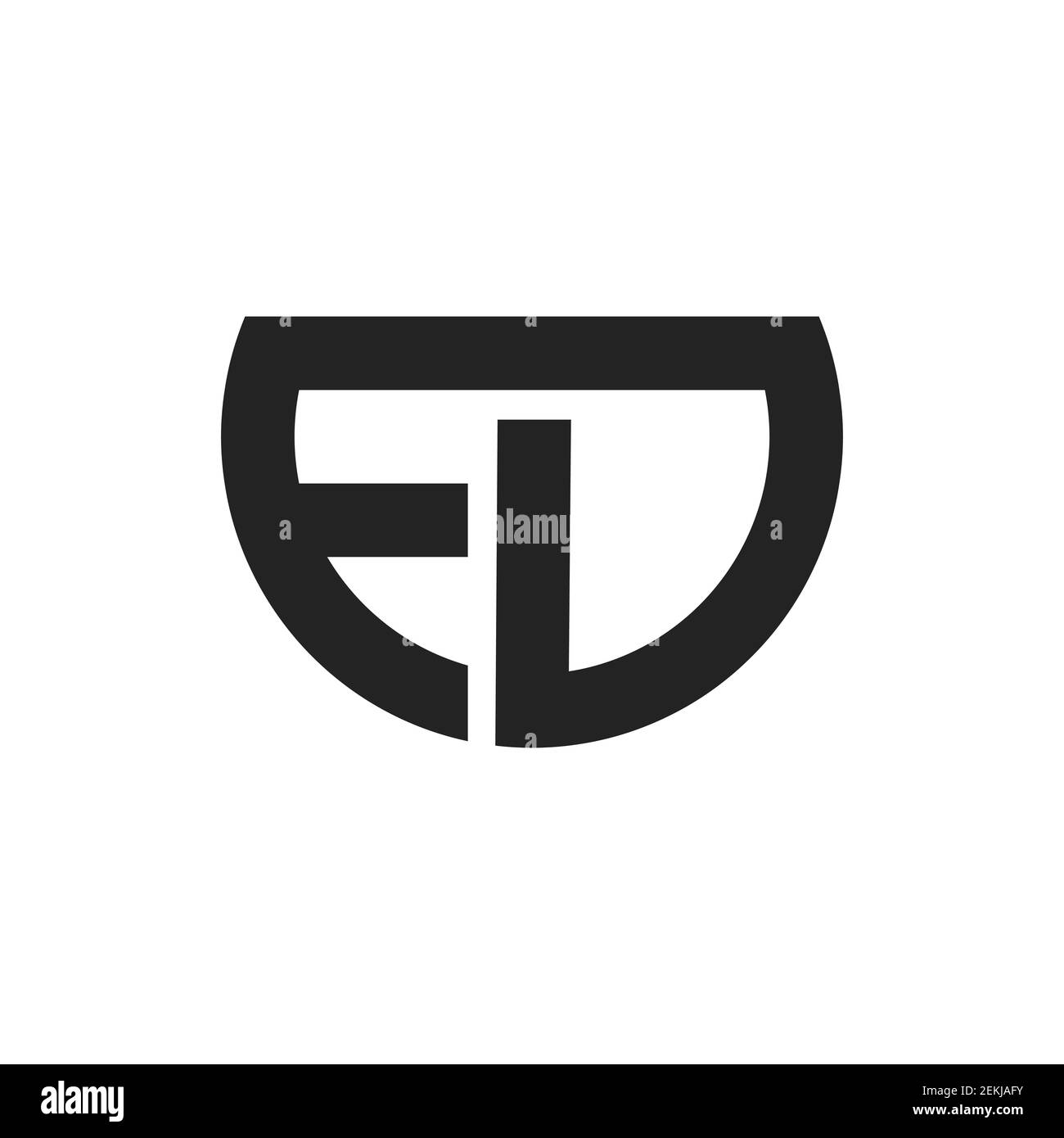 Initial fd letter logo vector template design. Linked letter df logo ...