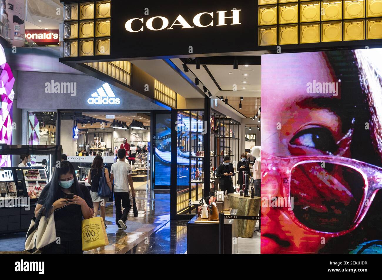 American multinational fashion and luxury accessories chain brand, Coach  store and logo seen in Hong Kong. (Photo by Budrul Chukrut / SOPA  Images/Sipa USA Stock Photo - Alamy