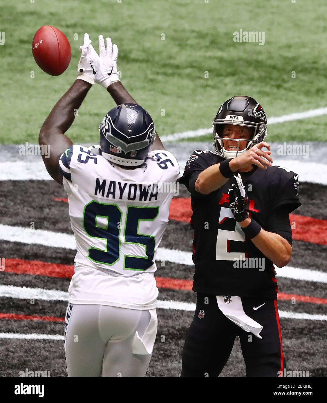 Seattle Seahawks defensive end Benson Mayowa is pictured during