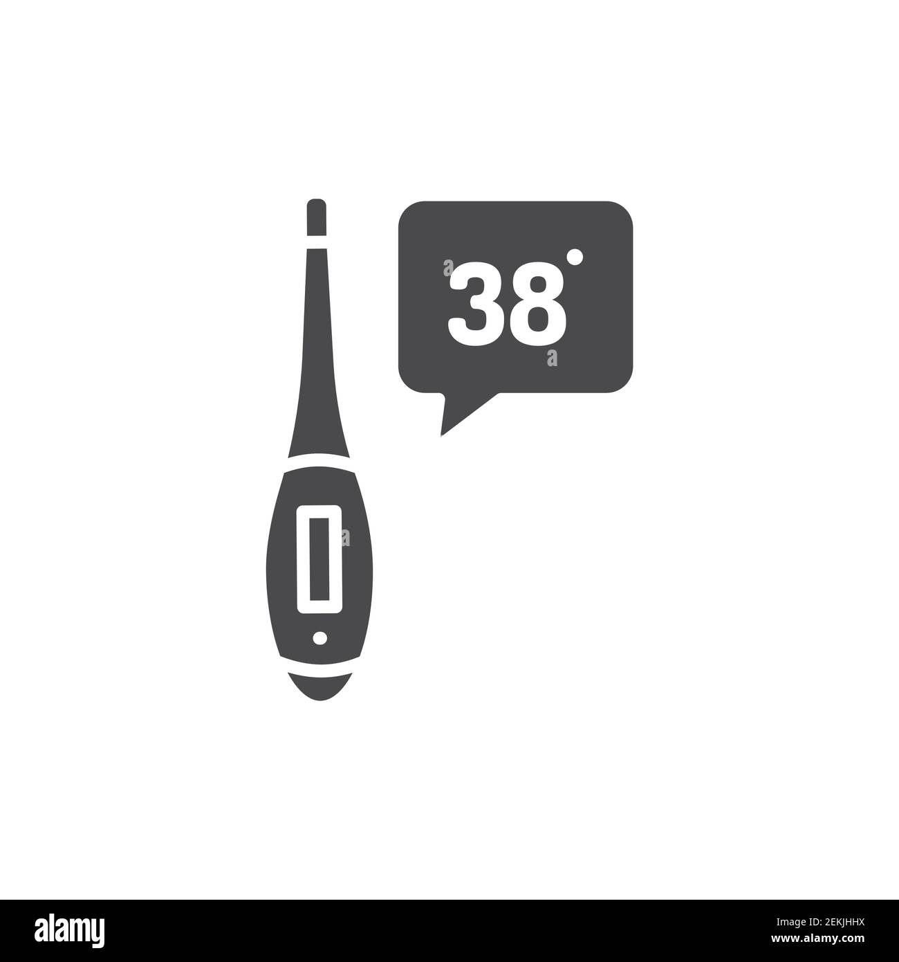 Thermometer measures temperature black glyph icon. Isolated vector element. Outline pictogram for web page, mobile app, promo. Stock Vector