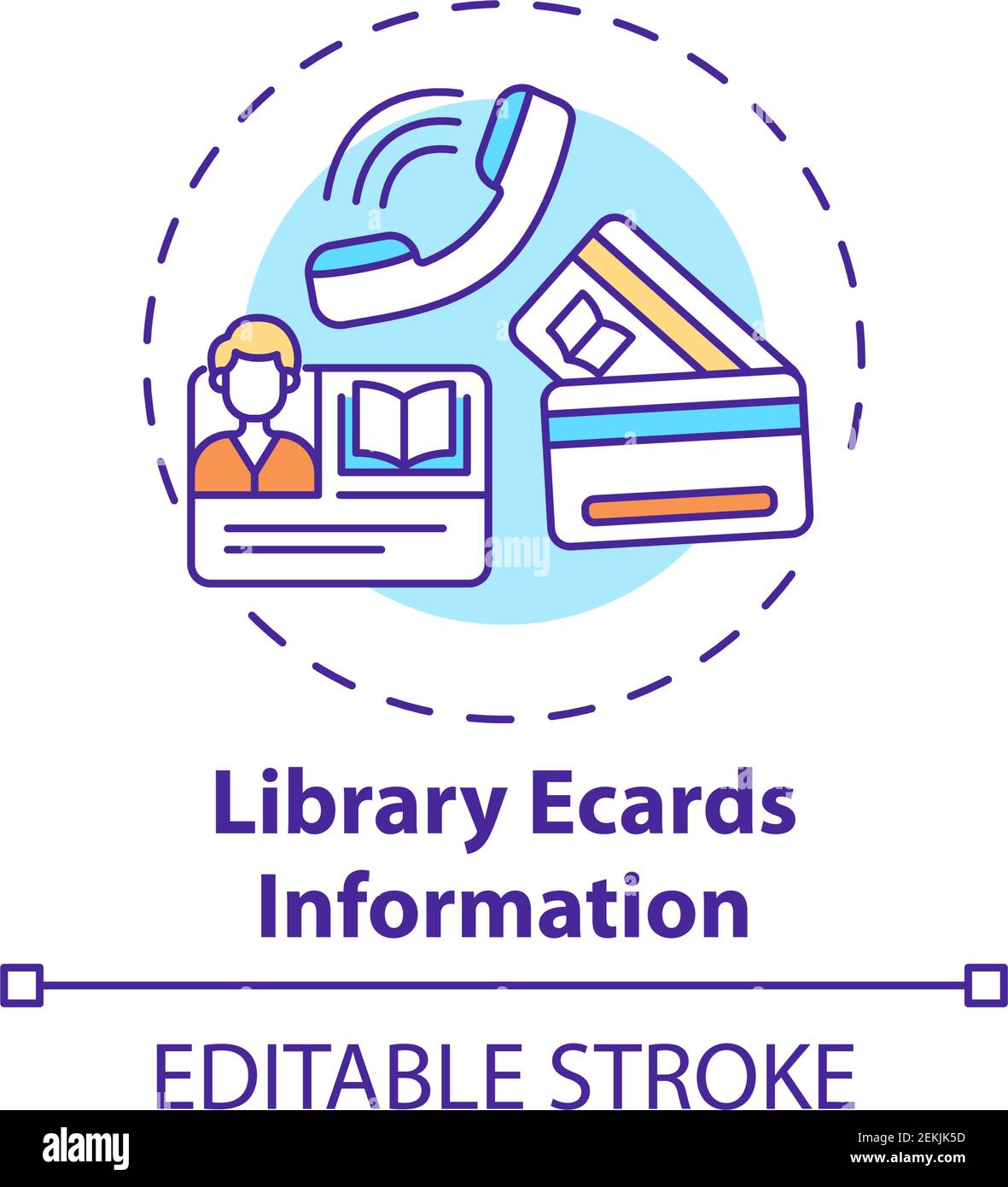 Library ecards information concept icon Stock Vector Image & Art - Alamy