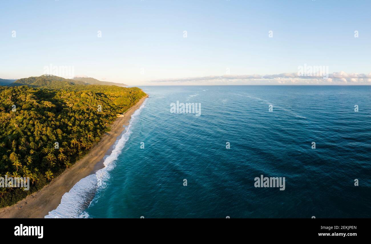 Aerial View of Playa Los Angeles, Magdalena Department, Colombia Stock Photo