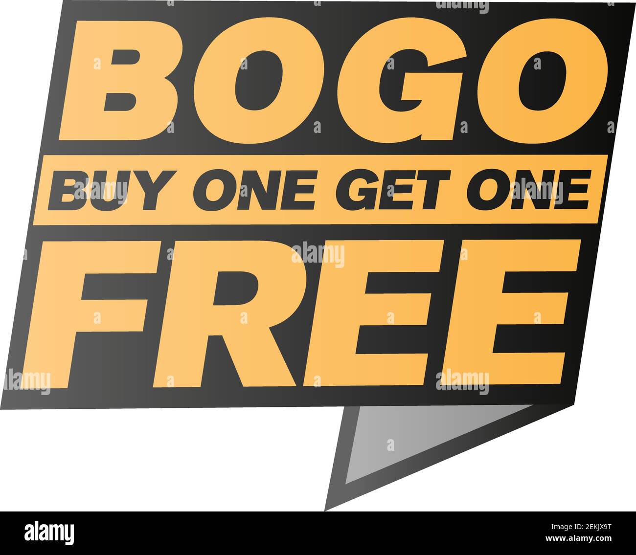 BOGO buy one get one free speech bubble or label vector illustration