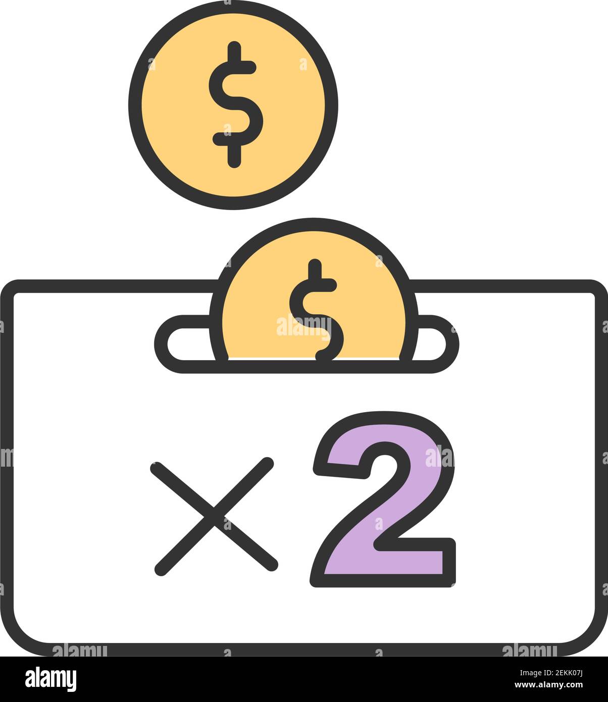 Savings RGB color icon Stock Vector