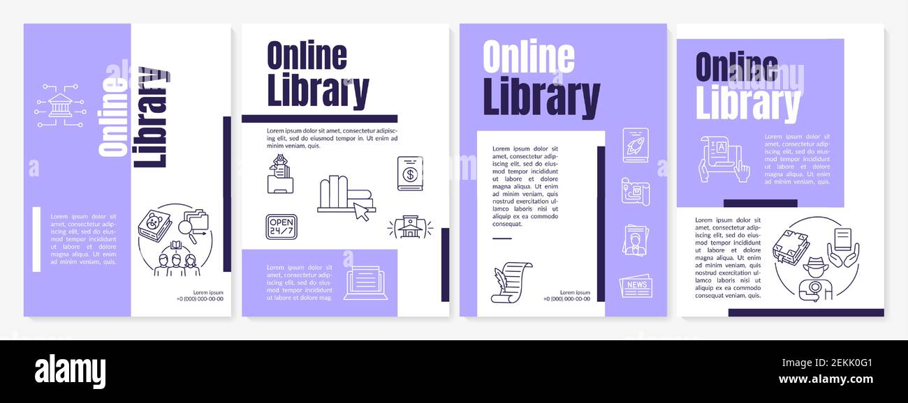 Online library brochure template Stock Vector Image & Art Alamy Online library brochure template Stock Vector Image & Art Alamy