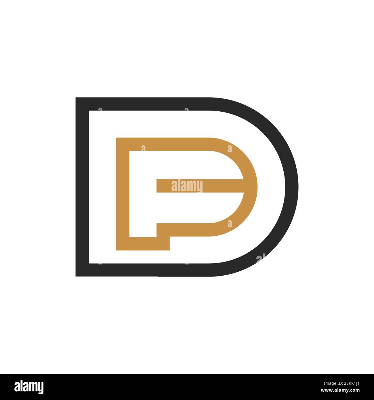Initial fd letter logo vector template design. Linked letter df logo design. Stock Vector