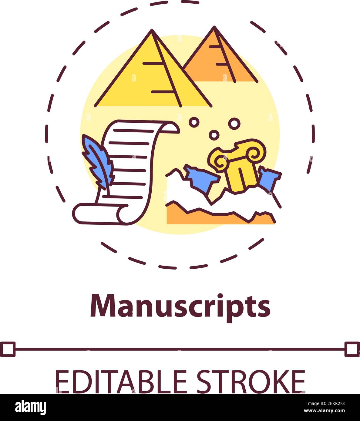 Manuscripts concept icon Stock Vector Image & Art Alamy