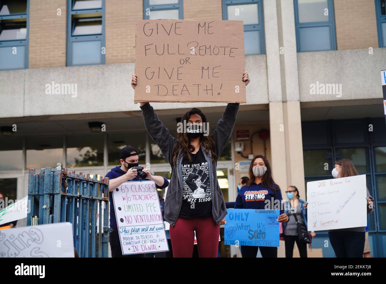 Students from Benjamin N. Cardozo High School in Oakland Gardens