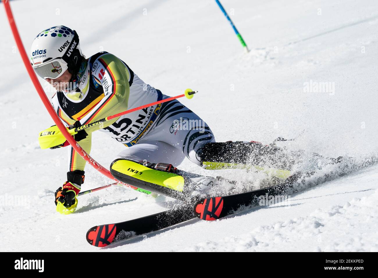 Cortina d'Ampezzo, Italy 21 February 2021: STRASSER Linus (GER) competing  in the TELEPASS FIS ALPINE WORLD SKI CHAMPIONSHIPS 2021 Men's Slalom Stock  Photo - Alamy
