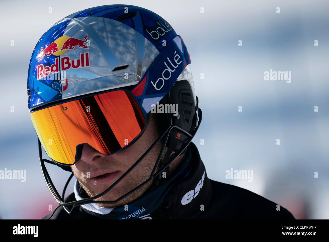 Cortina d'Ampezzo, Italy 21 February 2021: TAMAGNINI Alberto (SMR)  competing in the TELEPASS FIS ALPINE WORLD SKI CHAMPIONSHIPS 2021 Men's  Slalom on Stock Photo - Alamy