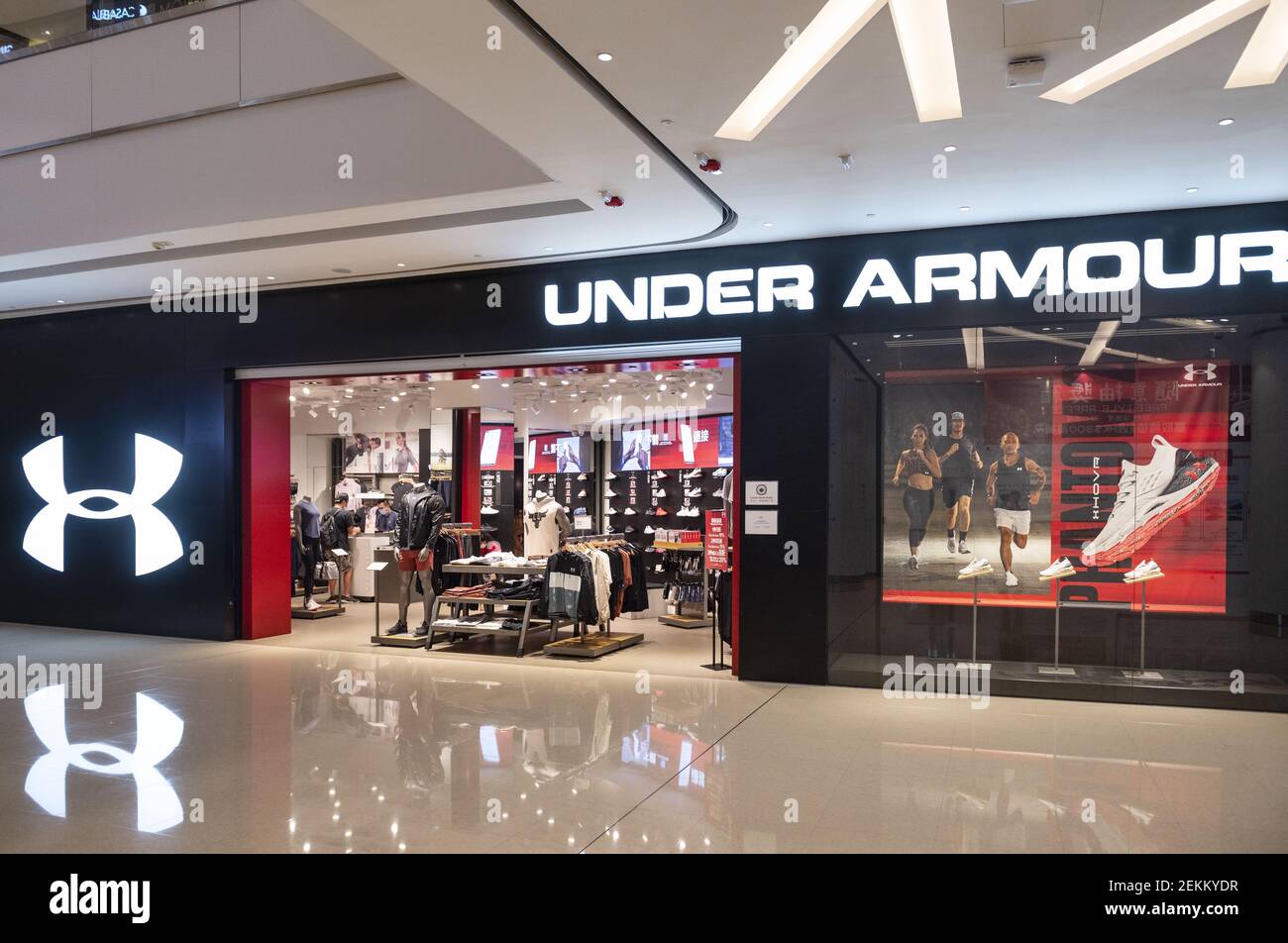 American multinational clothing brand Under Armour store seen in Hong Kong.  (Photo by Budrul Chukrut / SOPA Images/Sipa USA Stock Photo - Alamy