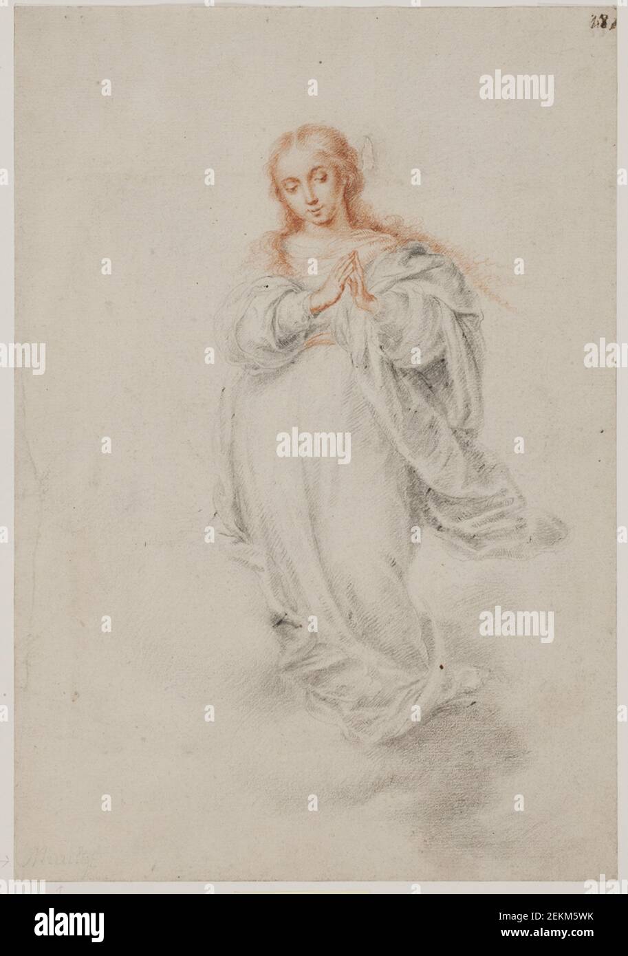 Bartolome Esteban Murillo (1618-1682), the immensely conception, Virgin Mary, About 1665 Stock Photo