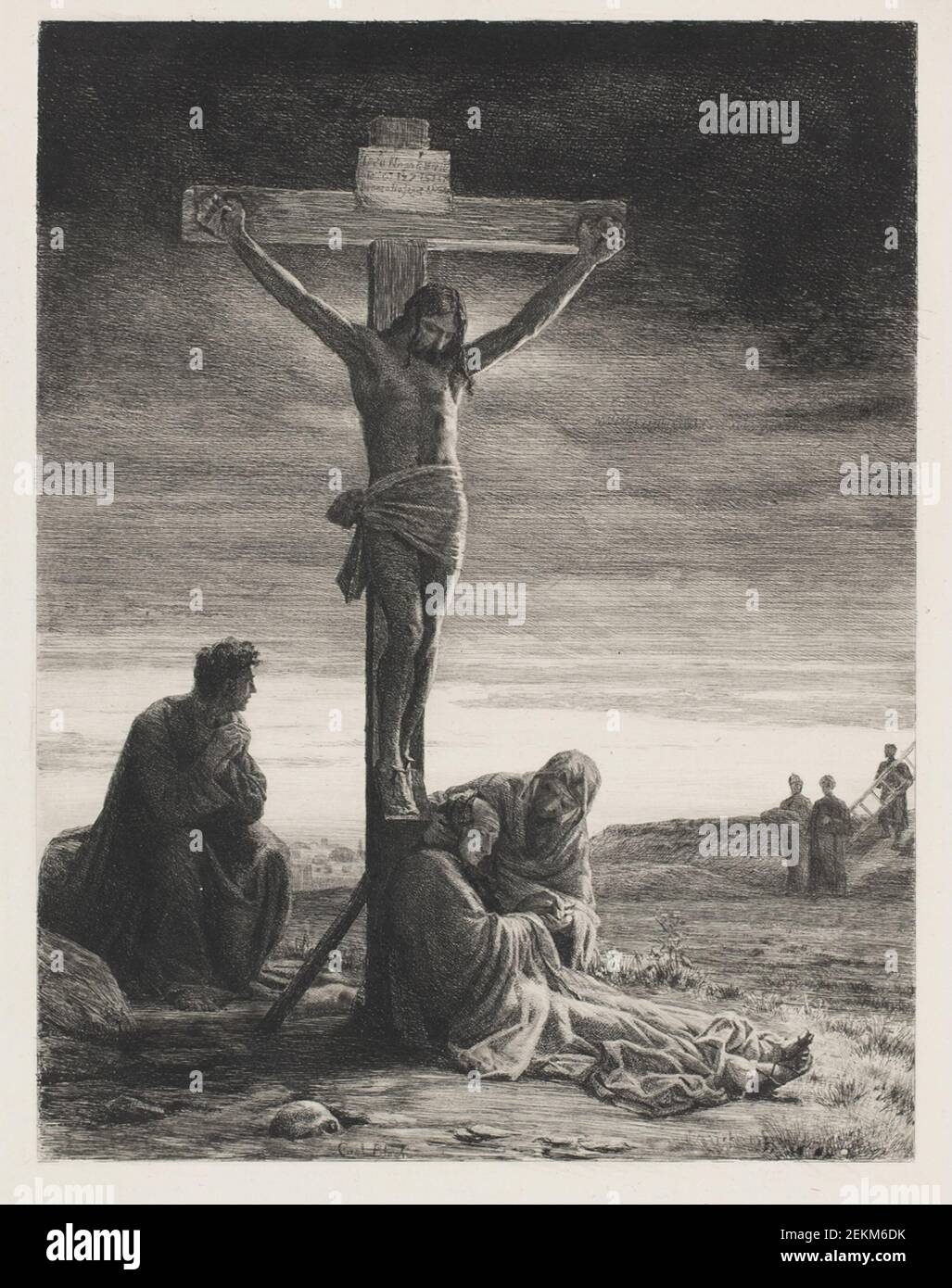 Carl Bloch (1834-1890), Christ on the Cross, 1884 Stock Photo