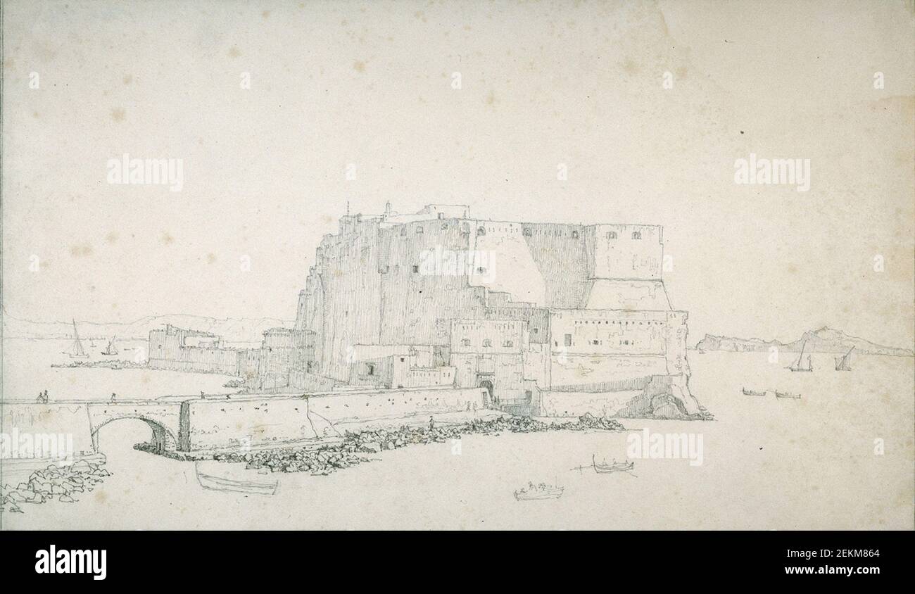 Christen Koebke (1810-1848), Castel Dell'ovo and Napoli, 1839 Stock Photo