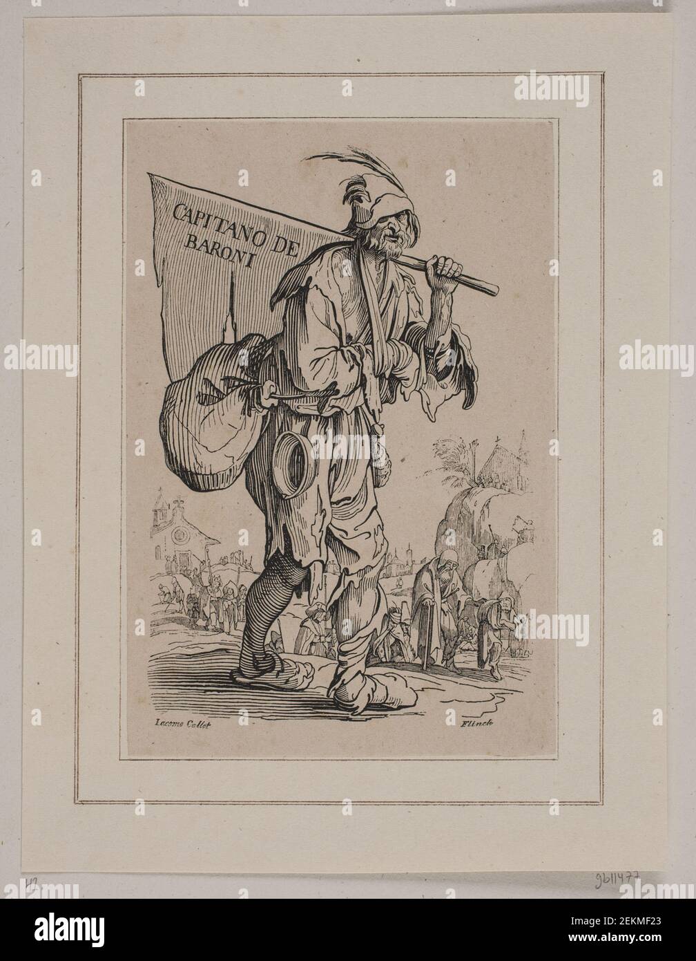 Andreas Flinch (1813-1872); Jacques Callot (1592-1635), Captain De Baroni, 1813 - 1872 Stock Photo