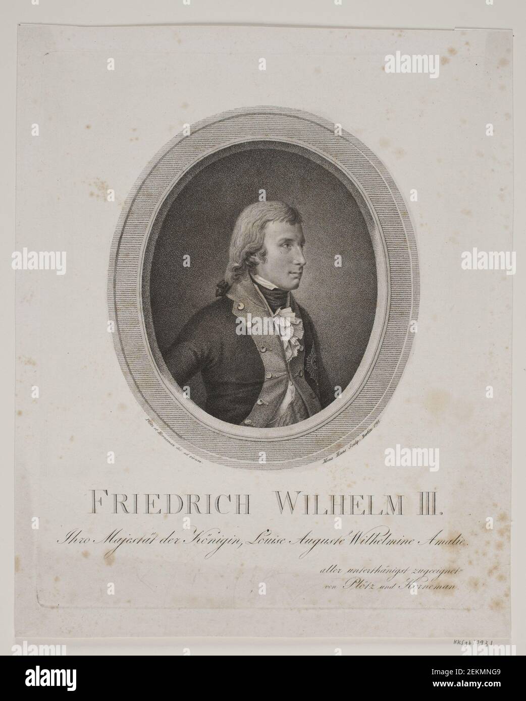 Meno Haas (1752-1833); Heinrich Plötz (1747-1830); Christian Hornemann (1765-1844), Frederik Wilhelm II by Prussia, 1798 Stock Photo