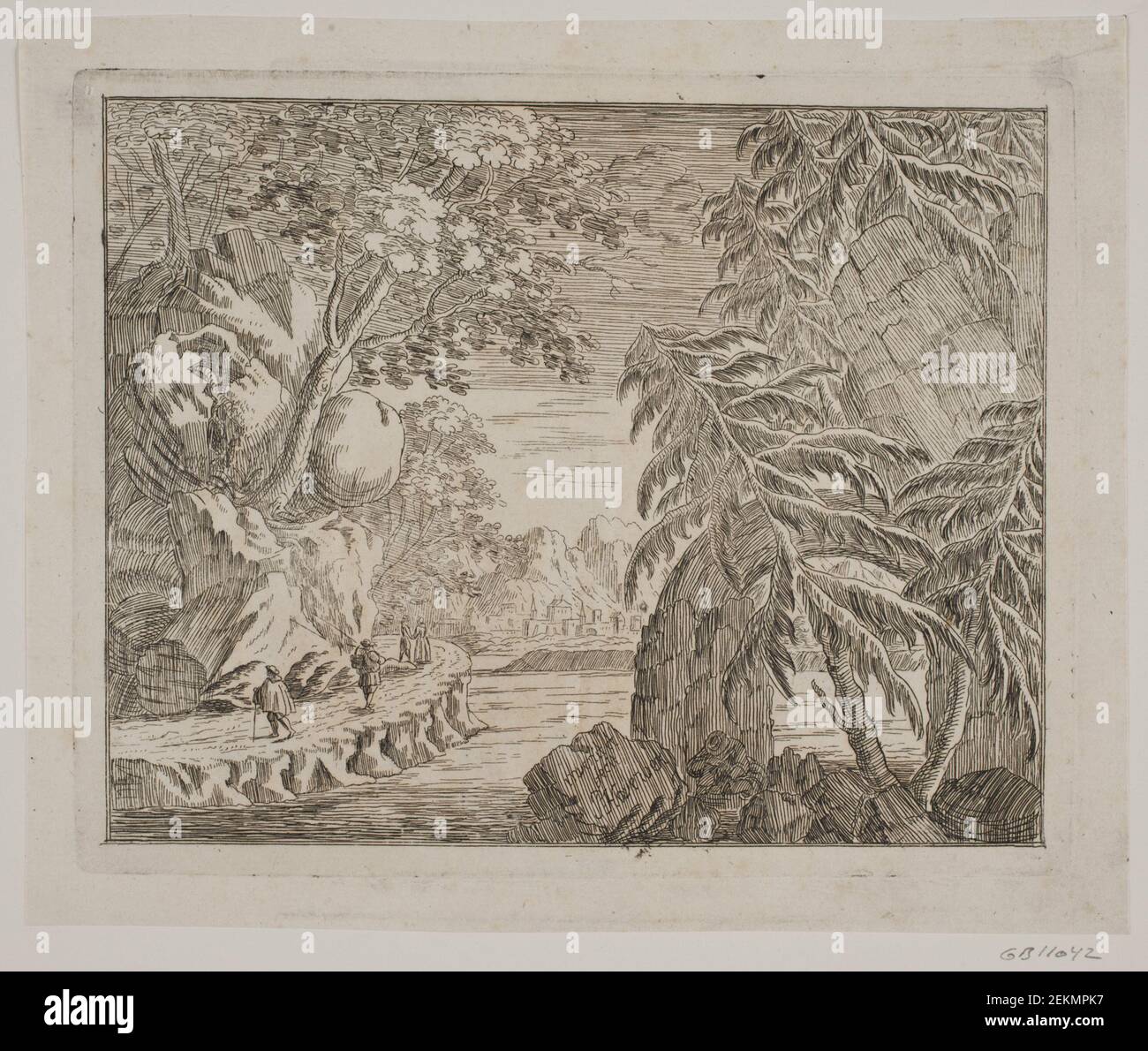 P. Hovenbek (1800-1800), River, 1700's Stock Photo