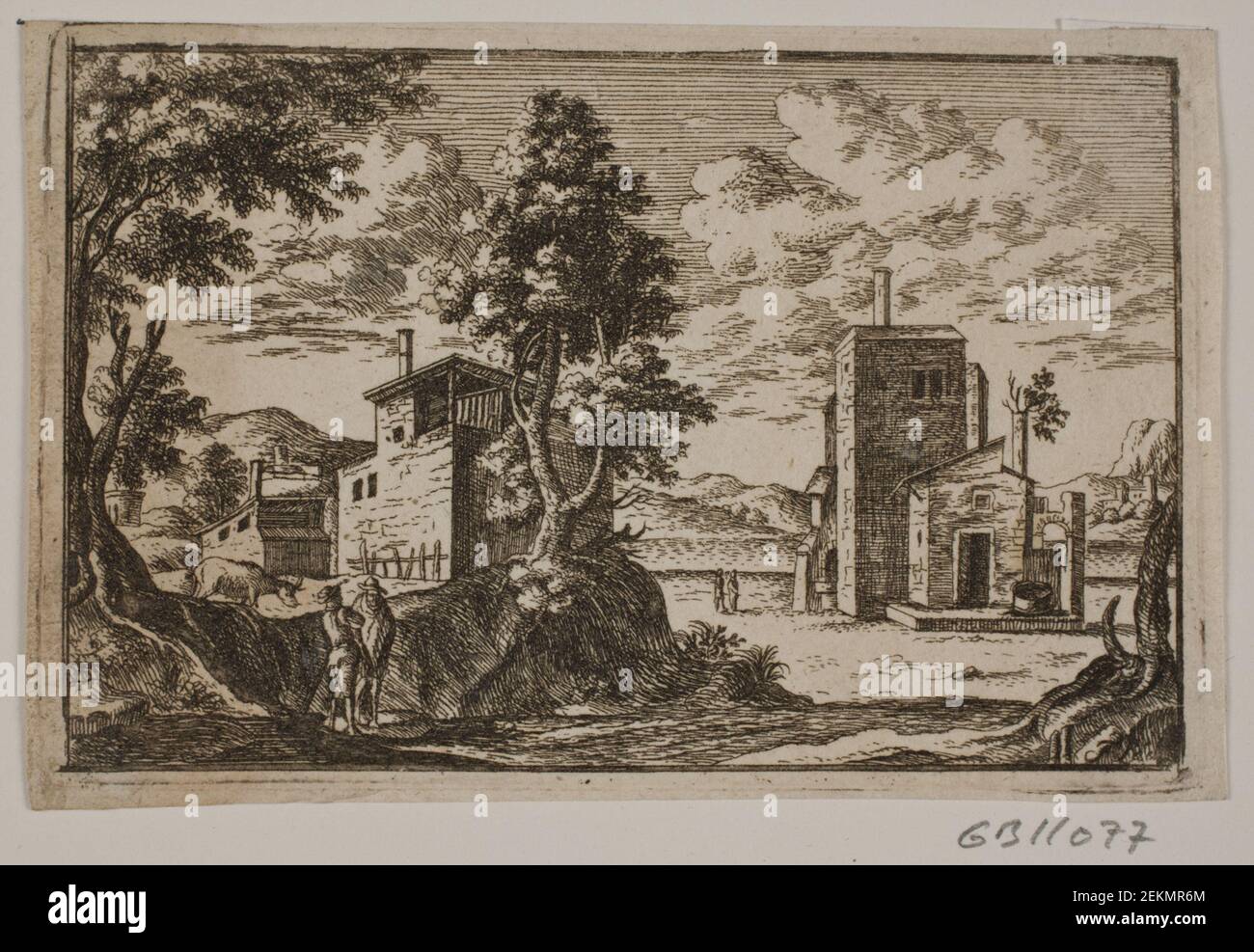 Unknown (1800-1850), Southern landscape, 1700's Stock Photo