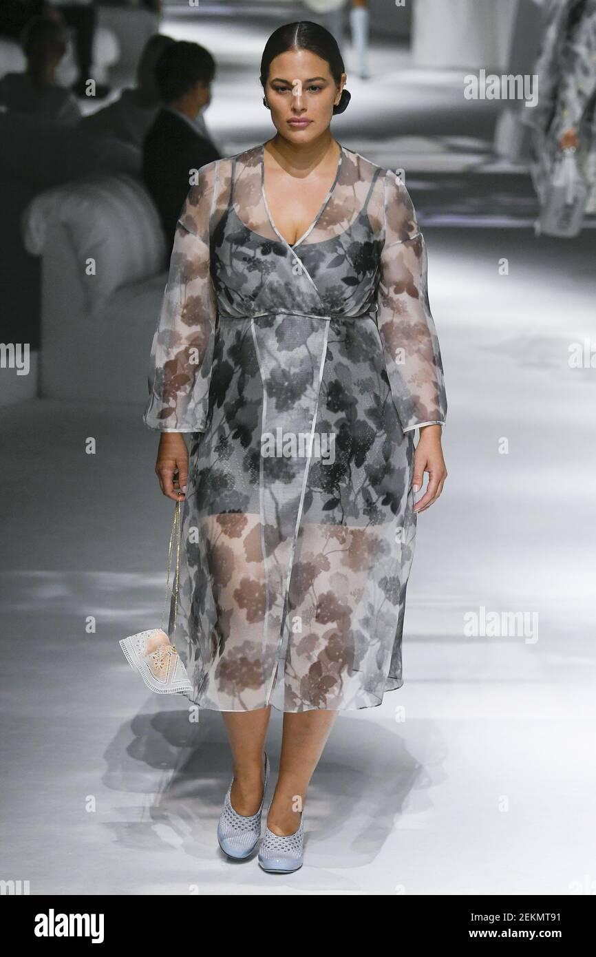 Ashley Graham walks on the runway during the Fendi womenswear fashion show  during Milan Fashion Week Spring /Summer 2021 on September 23, 2020 in  Milan, Italy. (Photo by Jonas Gustavsson/Sipa USA Stock
