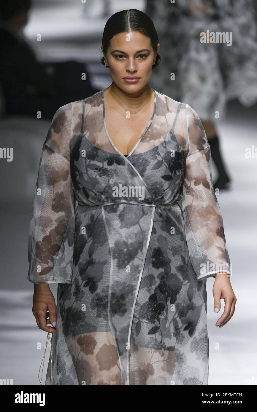 Ashley Graham walks on the runway during the Fendi womenswear fashion