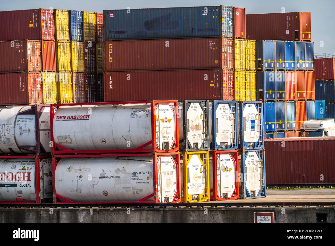 Port of Duisburg Ruhrort, container handling at DeCeTe, Duisburg ...