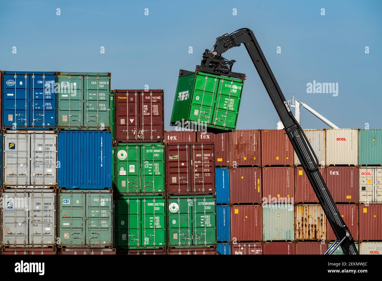 Port of Duisburg Ruhrort, container handling at DeCeTe, Duisburg ...