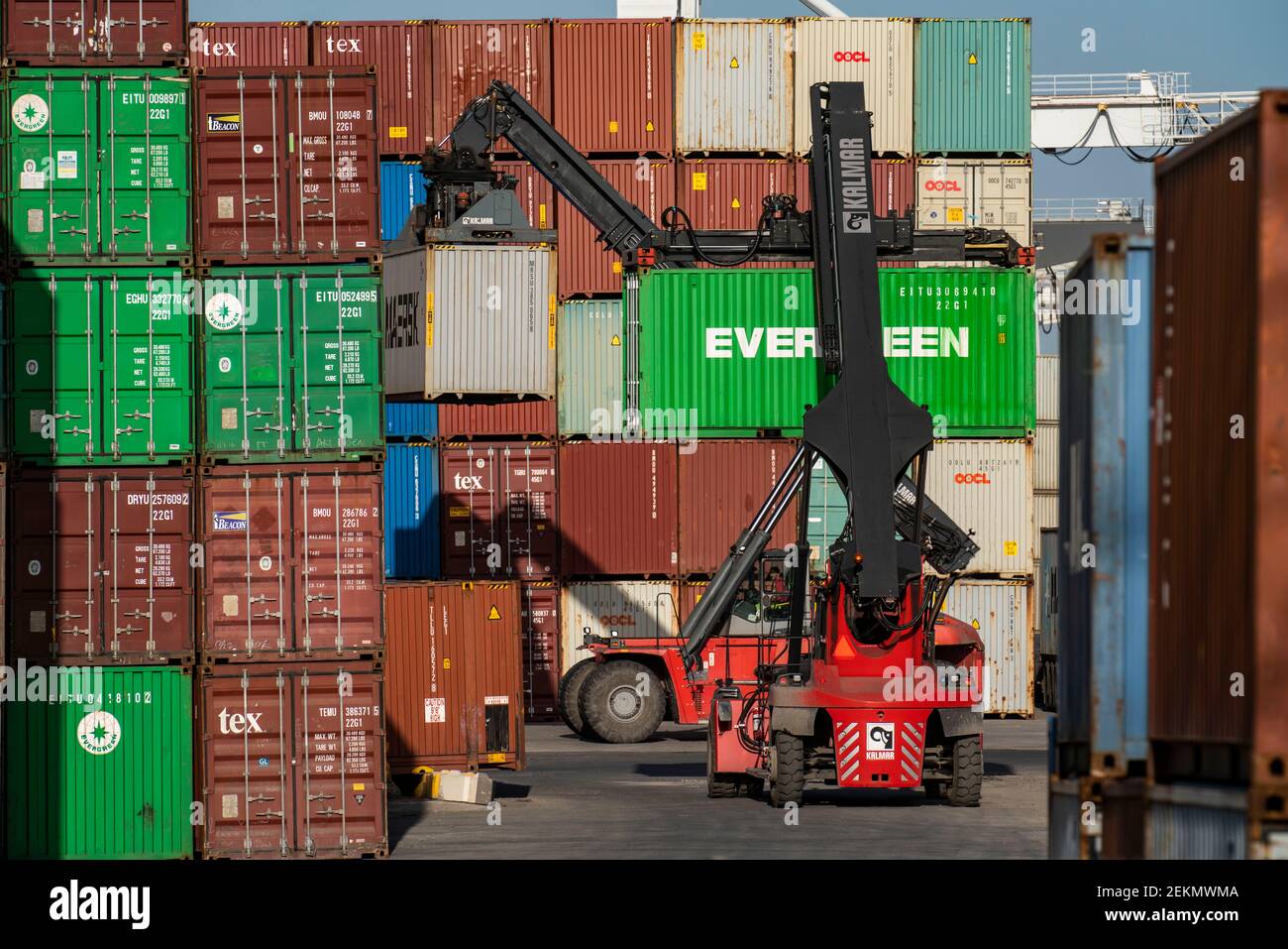 Port of Duisburg Ruhrort, container handling at DeCeTe, Duisburg ...