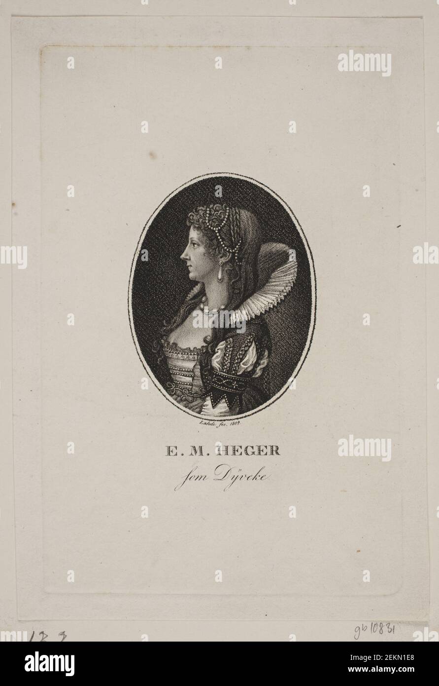 Gerhard Ludvig Lahde (1765-1833), E. M. Higher, 1804 Stock Photo
