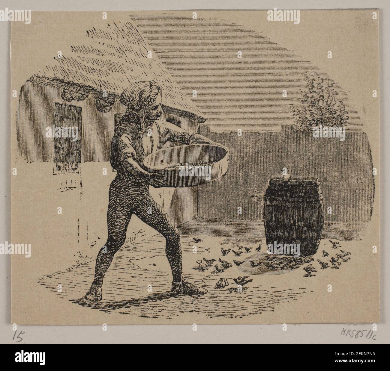 Andreas Flinch (1813-1872); Lorenz Froelich (1820-1908), UGL game's last sample as a professional, (1848) Stock Photo