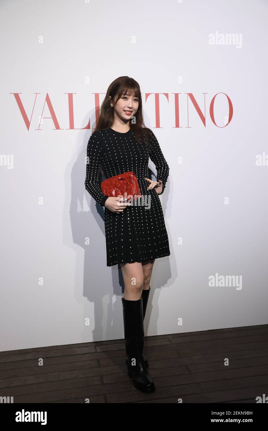 Chinese actress and singer Yu Shuxin also known as Esther Yu, attends an  activity of luxury brand Valentino in Shanghai, China, 27 September 2020.  (Photo by Stringer/ChinaImages/Sipa USA Stock Photo - Alamy