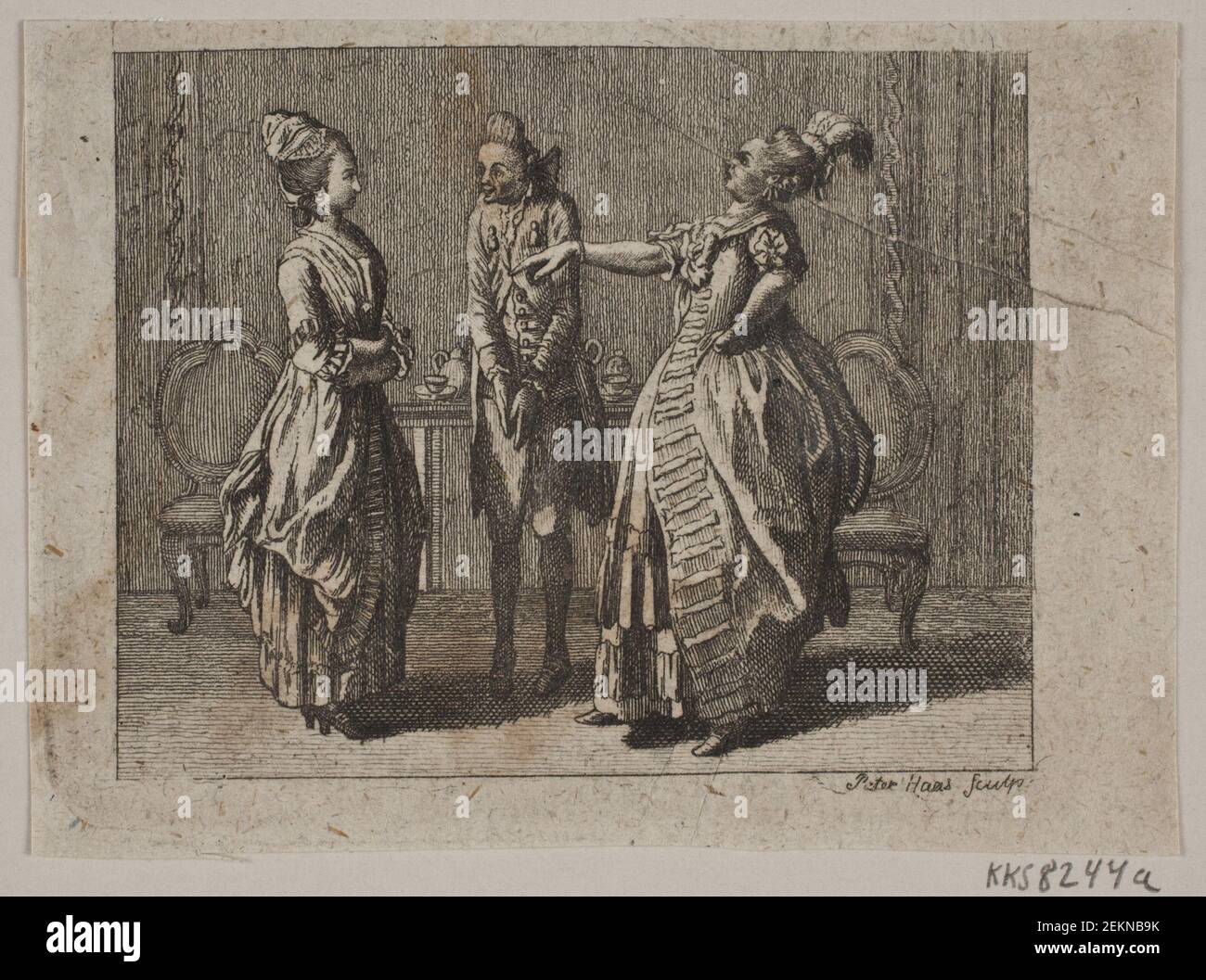 Peter Haas (1756-1904); Daniel Nikolaus Chodowiecki (1726-1801), vignette to 'Sophies Reise from Memel to Saxony', 1782 Stock Photo