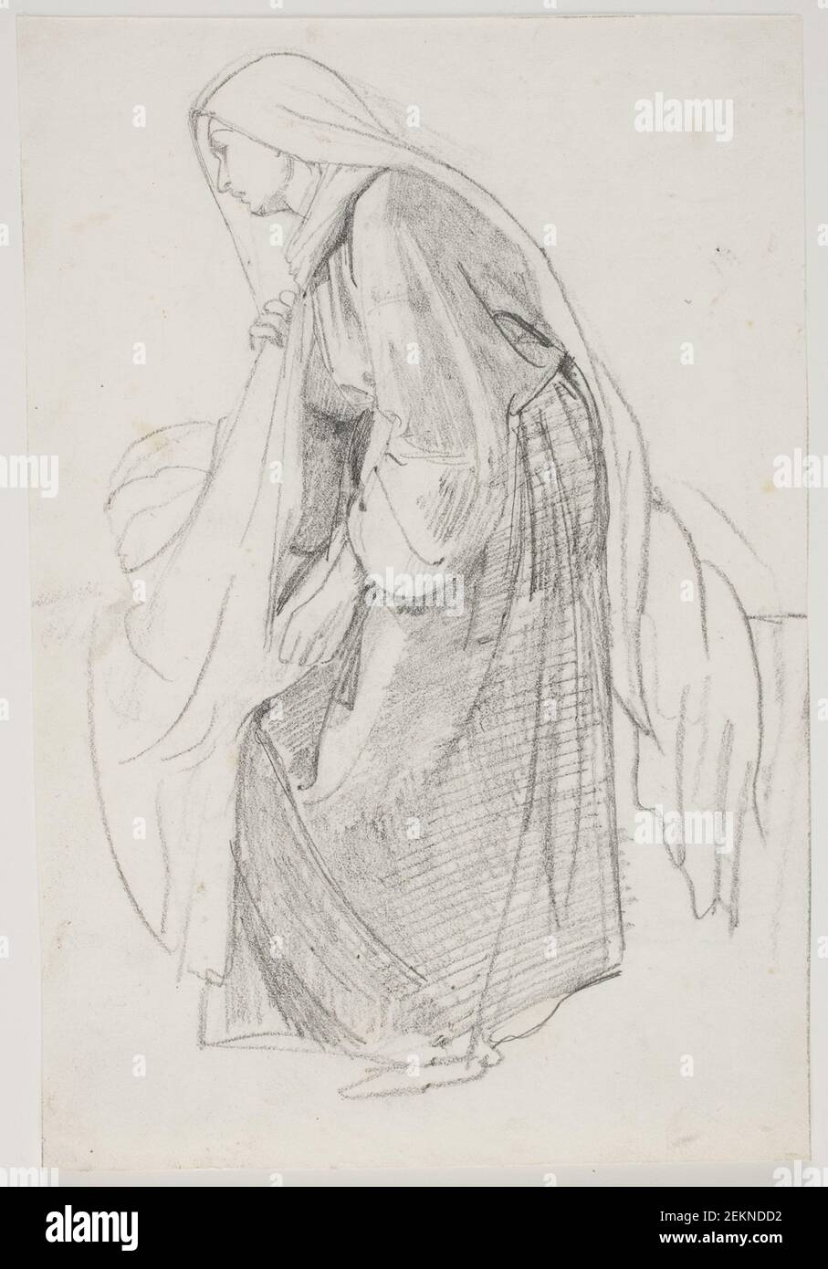 Carl Bloch (1834-1890), studies for the museum's painting 'Jairi daughter' (KMS835), About 1863 Stock Photo