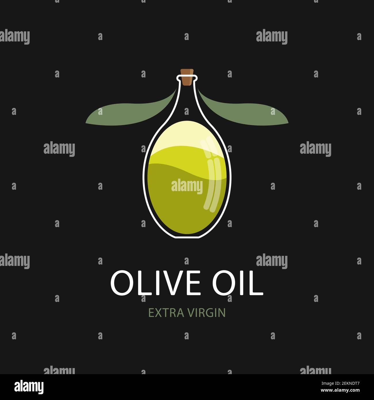 Olive oil bottle label Stock Vector Images - Alamy