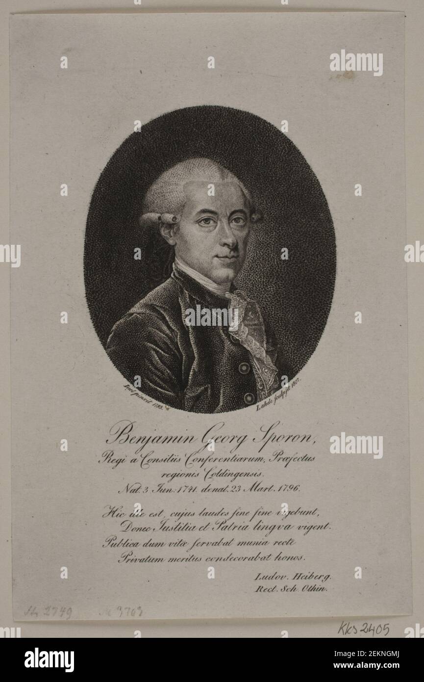 Gerhard Ludvig Lahde (1765-1833), Benjamin Georg Sporon, 1807 Stock Photo