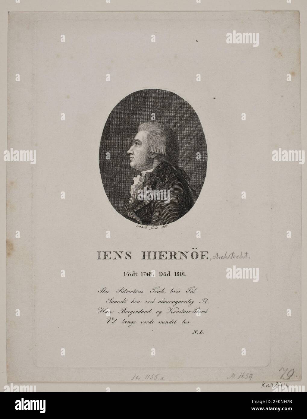 Gerhard Ludvig Lahde (1765-1833), Jens Hiernöe, 1802 Stock Photo