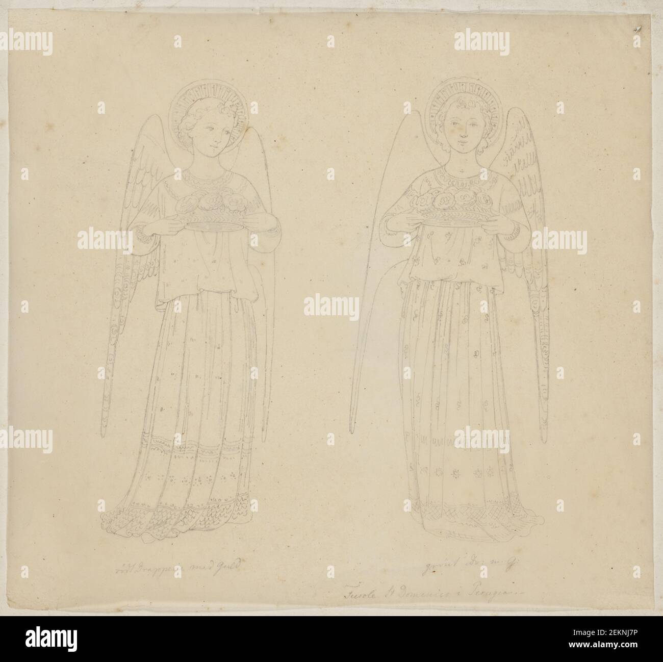 Joergen Roed (1808-1888); Holger Roed (1846-1874), two angels. After ...