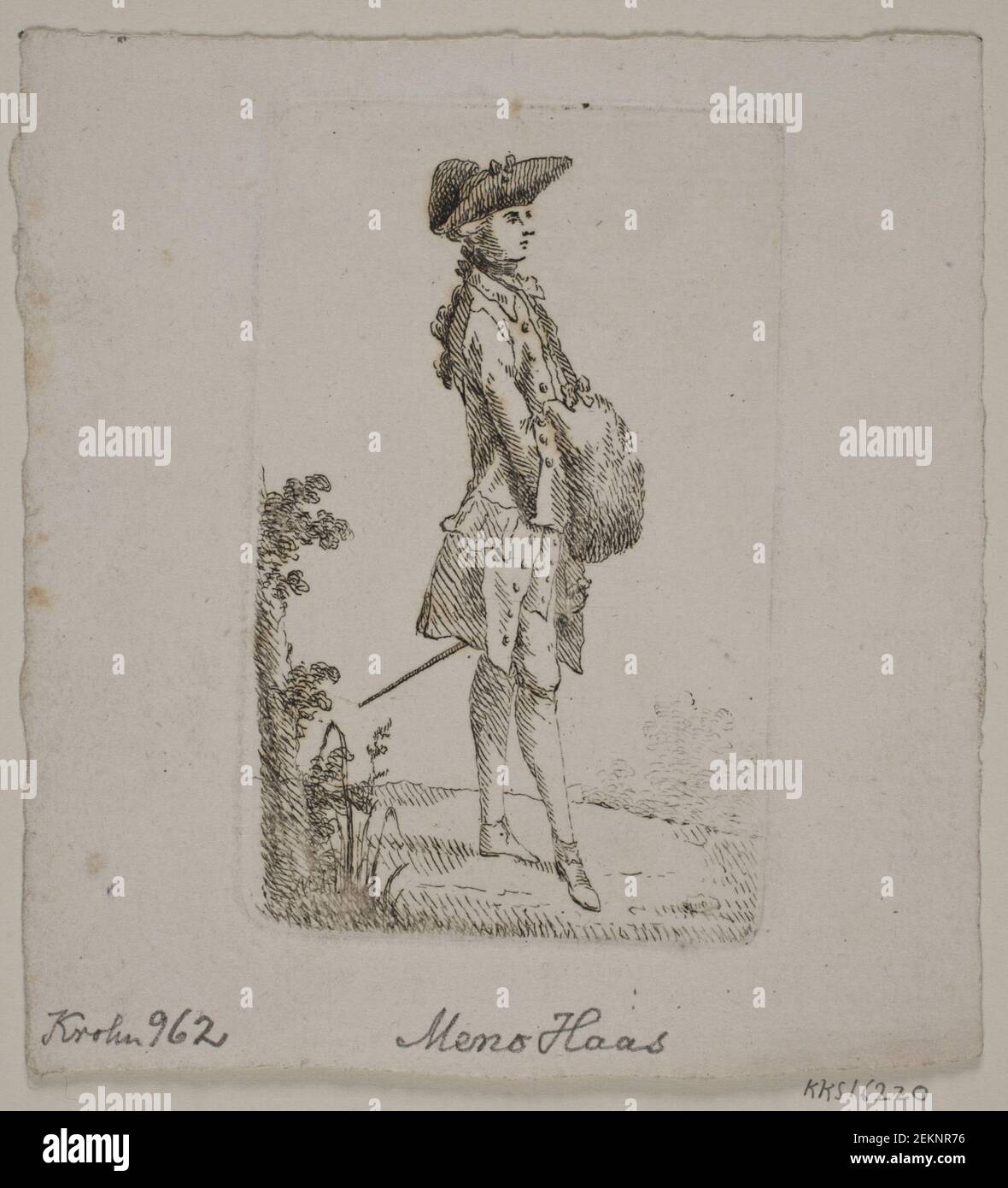 Meno Haas (1752-1833), Staying man, 1752 - 1833 Stock Photo
