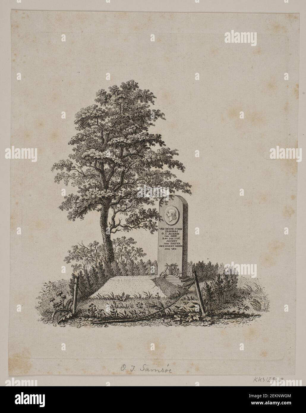 Gerhard Ludvig Lahde (1765-1833), Ole Johan Samsoees Gravminde, 1801 - 1811 Stock Photo