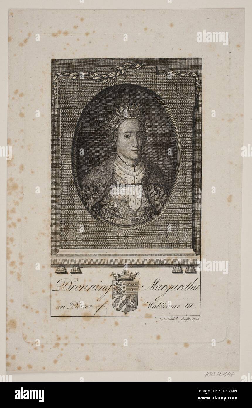 Gerhard Ludvig Lahde (1765-1833), Portraet by Queen Margaretha, 1792 Stock Photo