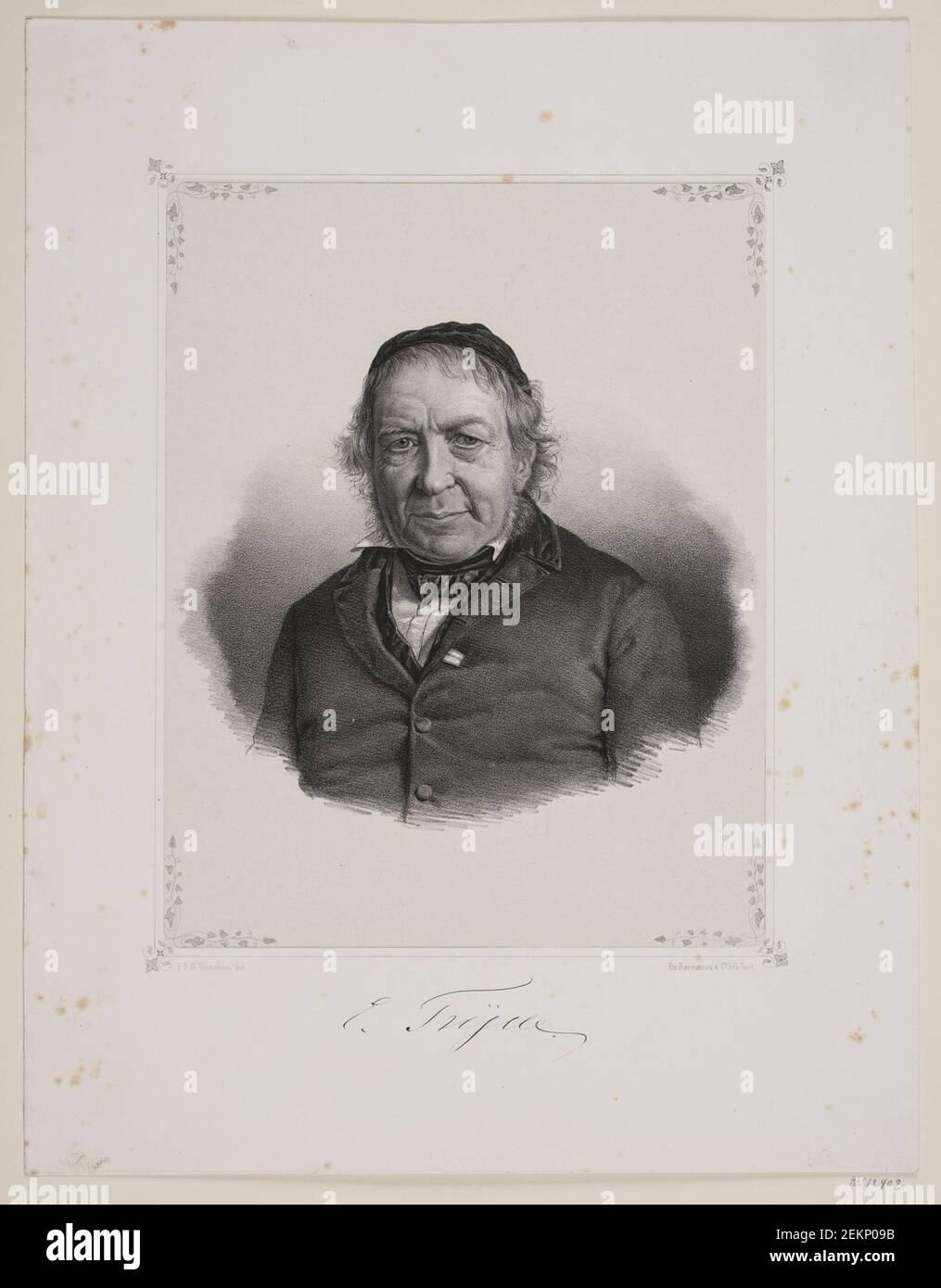 Unknown (1900-1900); Frederik Vermehren (1823-1910), E. C. Tryde, 1840's Stock Photo