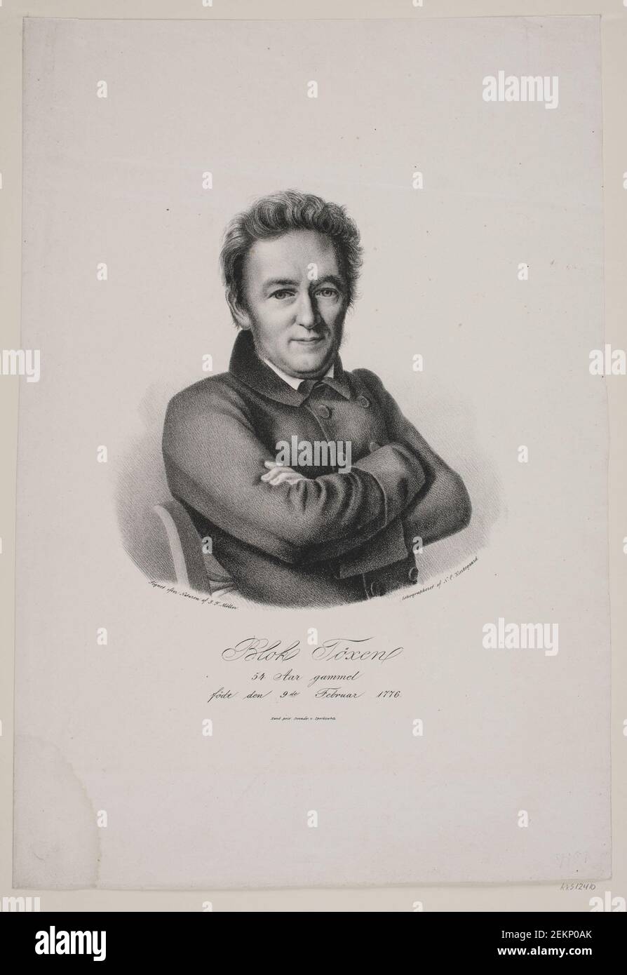 N. Chr. Kierkegaard (1806-1882); J.f. Moeller (1797-1871); , Block toxen, Circa 1830 Stock Photo