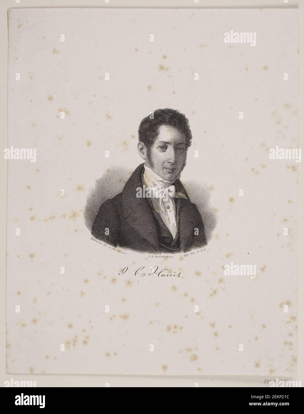 Edvard Lehmann (1815-1892); Wilhelm Bendz (1804-1832); ; , J.C. Supply, (1837) Stock Photo