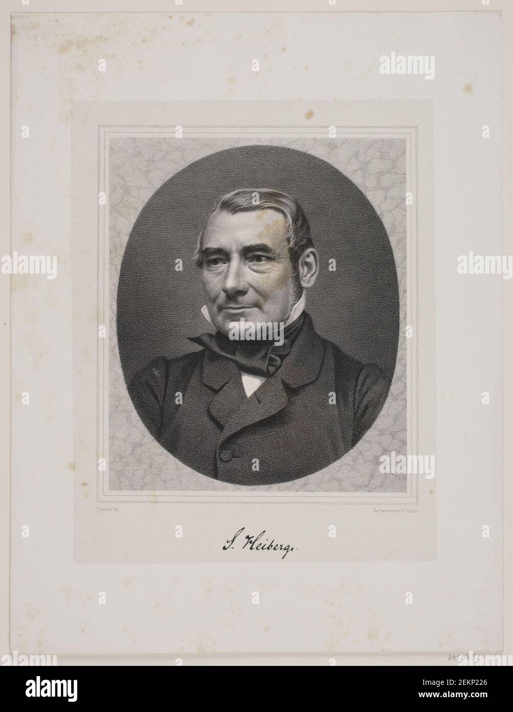 Peter Henrik Gemzoee (1811-1879); , Soer Johan Heiberg, (1862) Stock Photo