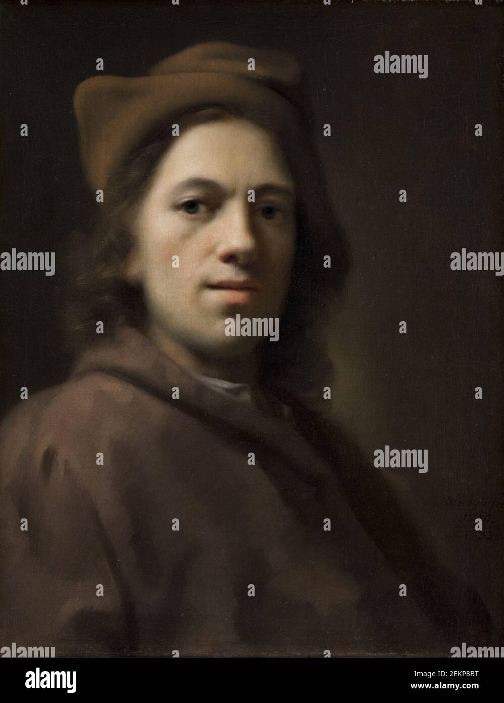 Balthasar denner (1685-1749), self portrait, 1719 Stock Photo